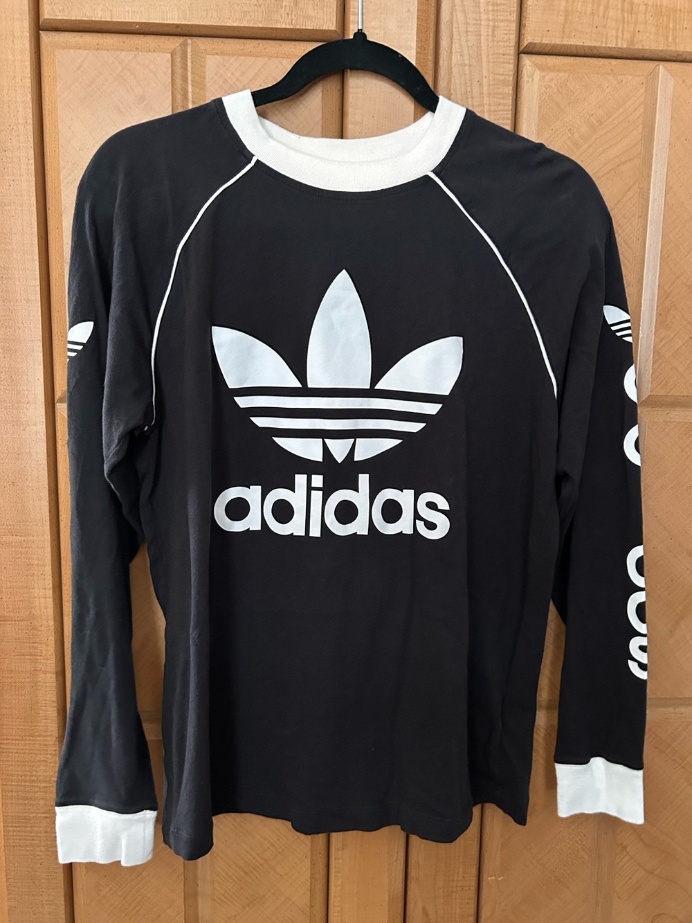Adidas Black Long-Sleeve Logo Tee